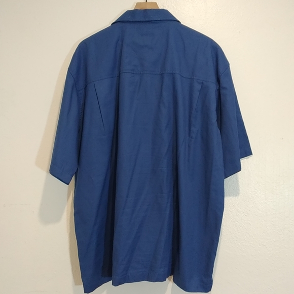 Mustang Blue and Gray Button-Up Shirt By David Carey - Picture 4 of 4